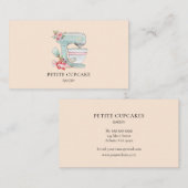 Visitekaartje voor appelcake-mixer voor perzikbakk (Voorkant / Achterkant)