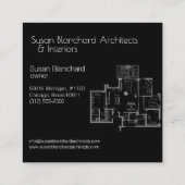 visitekaartje voor architect en interior designer (Achterkant)