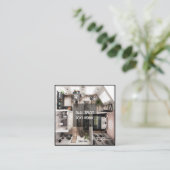 visitekaartje voor architect en interior designer (Staand voorkant)