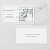 Visitekaartje voor architectuurtekening (Voorkant / Achterkant)