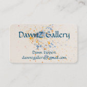 Visitekaartje voor artistieke Waterverf (Voorkant)
