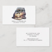 Visitekaartje voor auteur van puppy- en boekenkind (Voorkant / Achterkant)