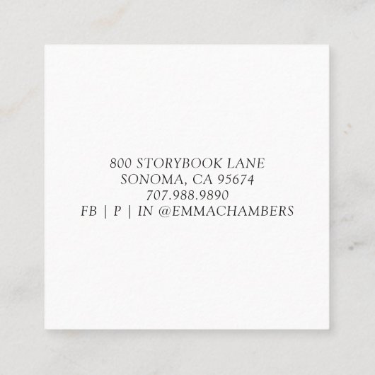 Visitekaartje voor auteur van puppy- en boekenkind (Achterkant)