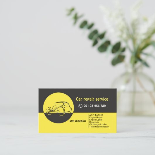 visitekaartje voor auto meistar (Staand voorkant)