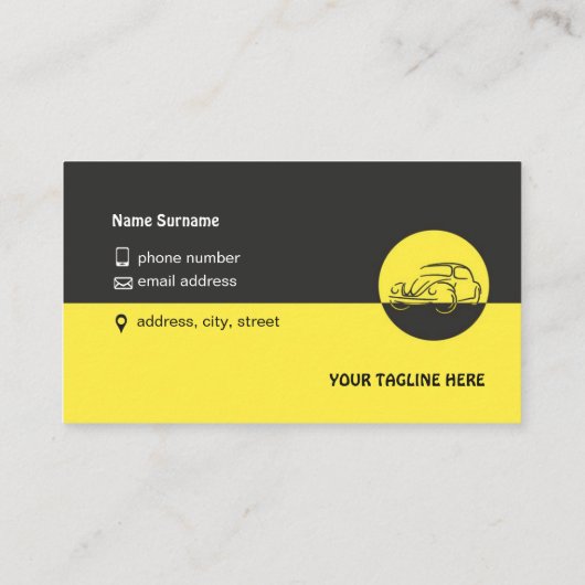 visitekaartje voor auto meistar (Achterkant)