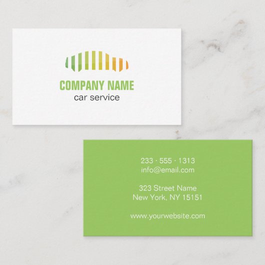 Visitekaartje voor automatisch Logo van de autover (Voorkant / Achterkant)