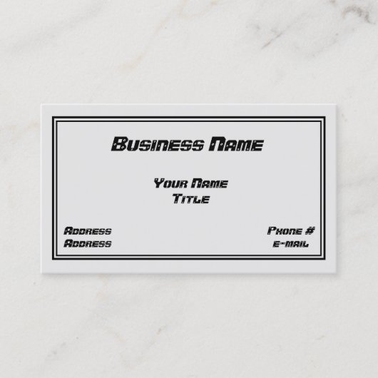 Visitekaartje voor automatisch ontwerp (Voorkant)