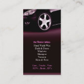 Visitekaartje voor automatische gegevens (Achterkant)