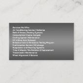 Visitekaartje voor automatische reparatie (Achterkant)