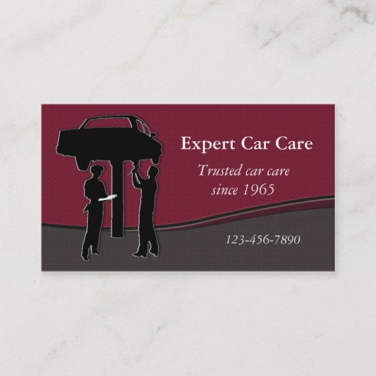 Visitekaartje voor automatische reparatie van wink (Voorkant)