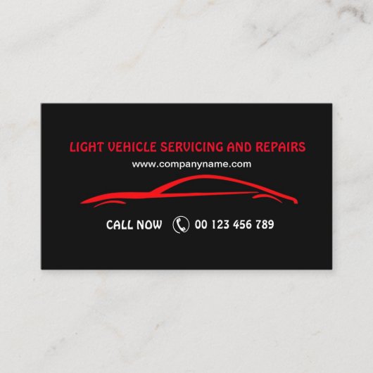 Visitekaartje voor automatische services (Voorkant)