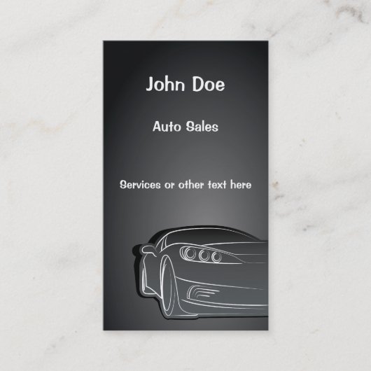 Visitekaartje voor automatische verkoop (Voorkant)