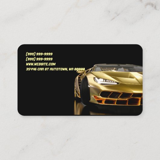 Visitekaartje voor automatische verkoop autoverkoo (Achterkant)