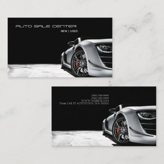 Visitekaartje voor automatische verkoop en verkoop (Voorkant / Achterkant)