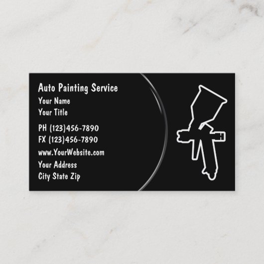 Visitekaartje voor automobielverf (Voorkant)