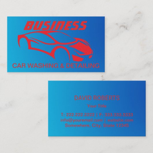 Visitekaartje voor autowrakken en automatische inf (Voorkant / Achterkant)