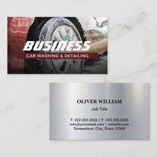 Visitekaartje voor autowrakken en automatische inf (Voorkant / Achterkant)