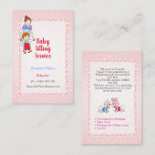 Visitekaartje voor babysitter en kinderopvang (Voorkant / Achterkant)
