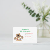 Visitekaartje voor babysitter en kinderopvang (Staand voorkant)