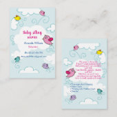 Visitekaartje voor babysitter en kinderopvang (Voorkant / Achterkant)