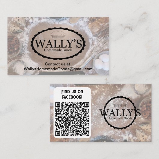 Visitekaartje voor bakken (Voorkant / Achterkant)