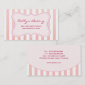 visitekaartje voor bakkerij met melkvormig ontwerp (Voorkant / Achterkant)