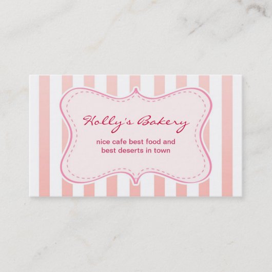 visitekaartje voor bakkerij met melkvormig ontwerp (Voorkant)