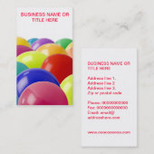 visitekaartje voor ballon of organisator van parti (Voorkant / Achterkant)