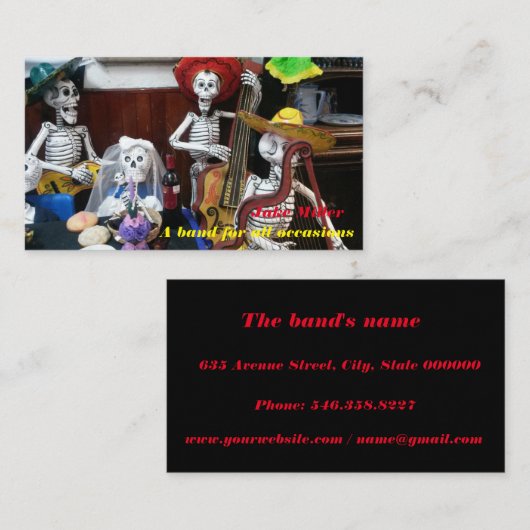 Visitekaartje voor banden (Voorkant / Achterkant)