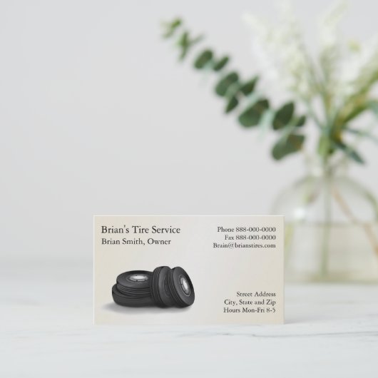Visitekaartje voor bandenverkoop (Staand voorkant)