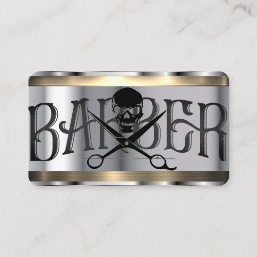 visitekaartje voor barber Sjabloon (Voorkant)