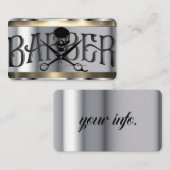 visitekaartje voor barber Sjabloon (Voorkant / Achterkant)