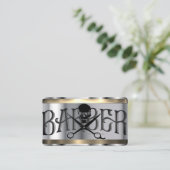 visitekaartje voor barber Sjabloon (Staand voorkant)