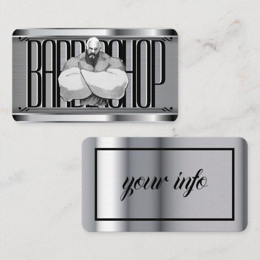 Visitekaartje voor Barber Sjabloon (Voorkant / Achterkant)