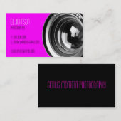 Visitekaartje voor basisfotografie (Magenta) (Voorkant / Achterkant)