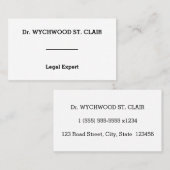 Visitekaartje voor bedrijven, basis en respect (Voorkant / Achterkant)