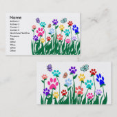 Visitekaartje voor bedrukte poten (Voorkant / Achterkant)