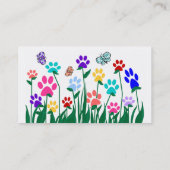 Visitekaartje voor bedrukte poten (Achterkant)