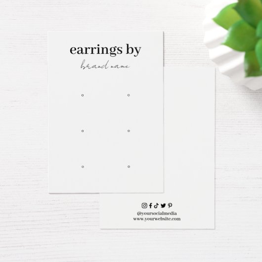 Visitekaartje voor beeldscherm oormerken (Bureau)