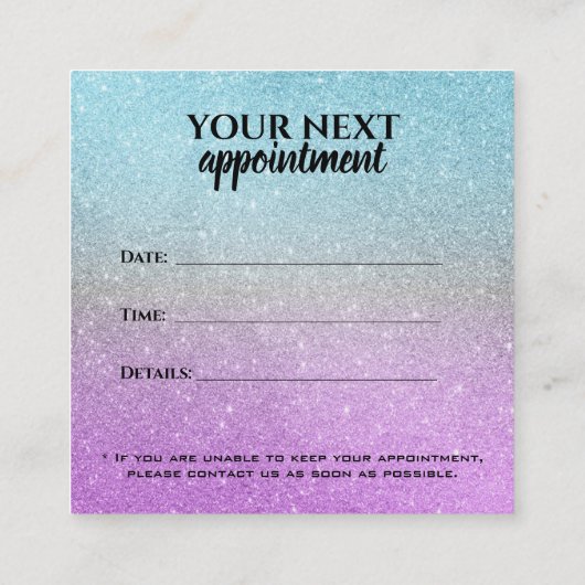 Visitekaartje voor benoeming (Achterkant)