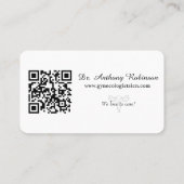 Visitekaartje voor benoeming door een verloskundig (Achterkant)