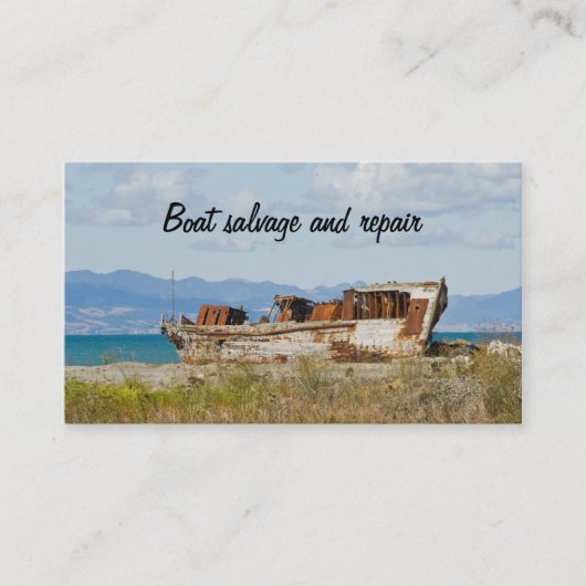 Visitekaartje voor berging en reparatie van schepe (Voorkant)