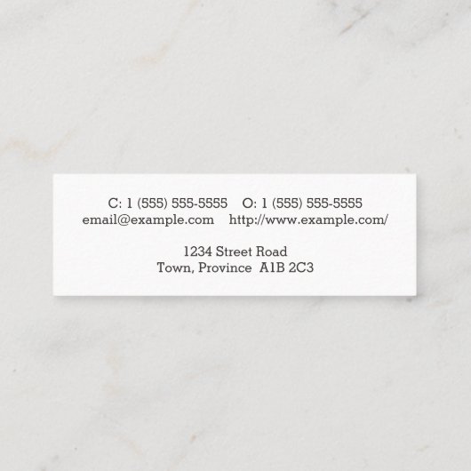 Visitekaartje voor beroepsprocureur (Achterkant)