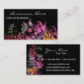 Visitekaartje voor betoverende bloemen (Voorkant / Achterkant)