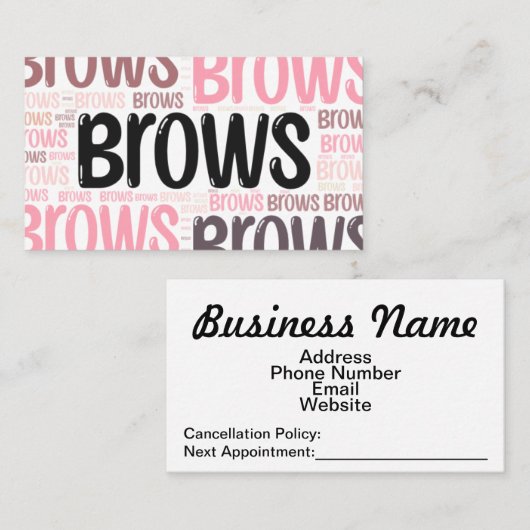 Visitekaartje voor bewerkbare beenstrips Sjabloon (Voorkant / Achterkant)