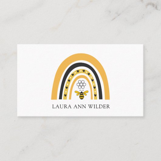 Visitekaartje voor bijenregenboog (Voorkant)
