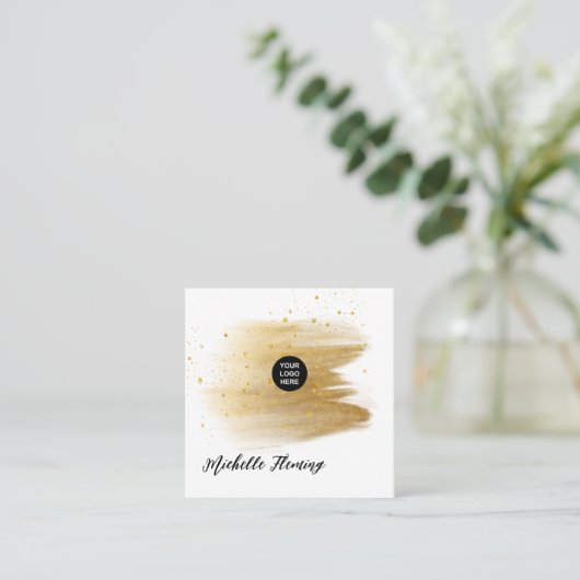 Visitekaartje voor Black and Gold Square (Staand voorkant)