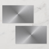 Visitekaartje voor blanco geborsteld metaal (Voorkant / Achterkant)