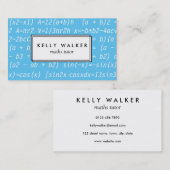 Visitekaartje voor blauw en witte wiskunde (Voorkant / Achterkant)