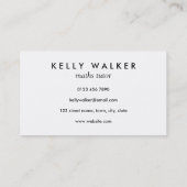 Visitekaartje voor blauw en witte wiskunde (Achterkant)